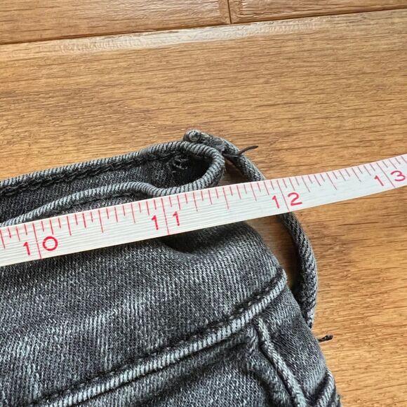 Pacsun High-Rise Ankle Jegging Size 24 Charcoal Black/Dark Gray Distressed - Picture 5 of 11